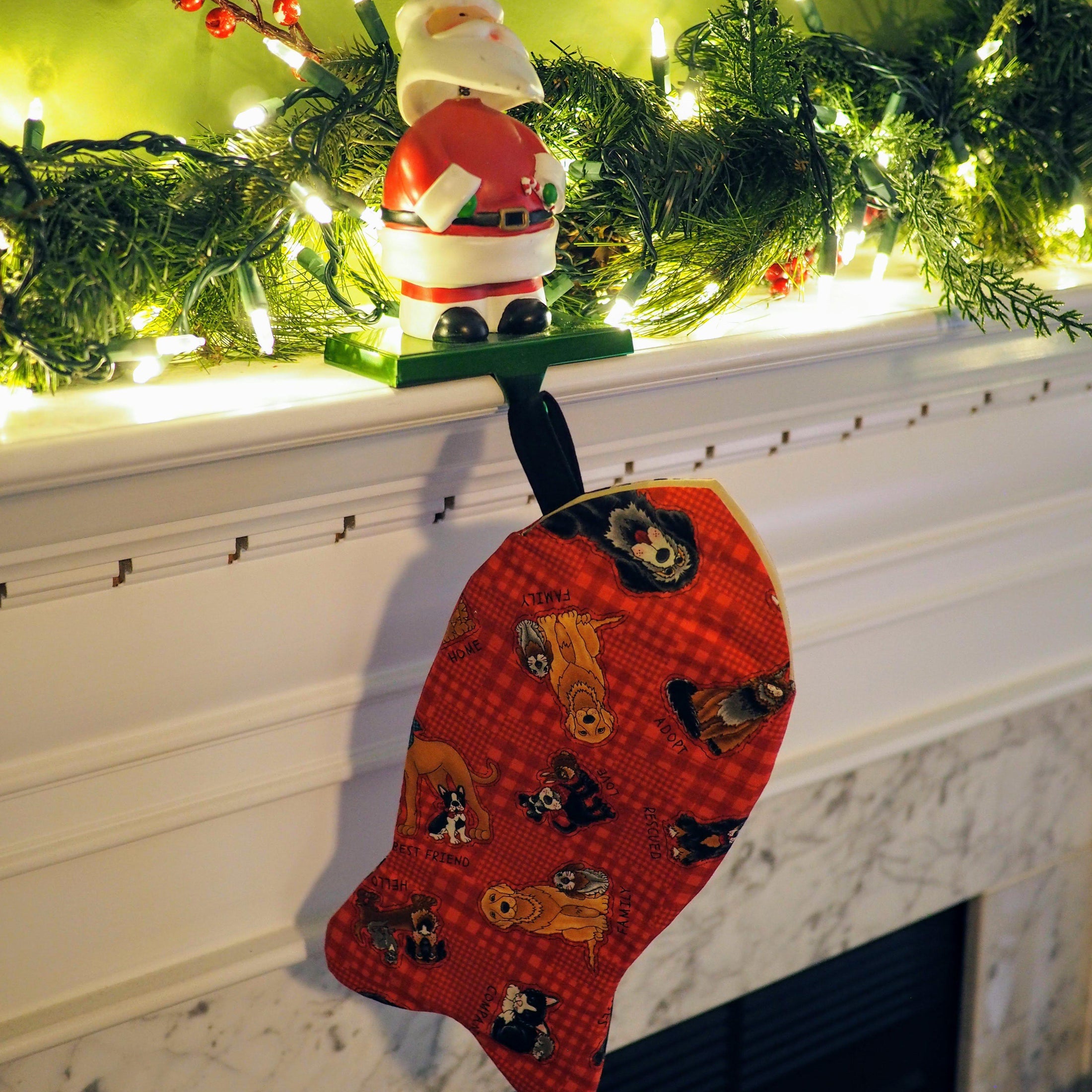 Rescued and Loved Fish Shaped Holiday Stocking-The Steady Hand