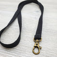 Load image into Gallery viewer, Skinny Fabric Lanyard Black with Optional Badge/Vaccine Card Holder - 20-1/2" drop & 1/2" wide-The Steady Hand
