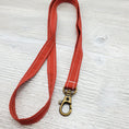 Load image into Gallery viewer, Skinny Fabric Lanyard Burnt Orange with Optional Badge/Vaccine Card Holder - 21" drop & 1/2" wide-The Steady Hand
