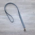 Load image into Gallery viewer, Light Gray Skinny Fabric Lanyard with Optional Badge/Vaccine Card Holder-The Steady Hand
