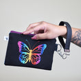 Load image into Gallery viewer, Small Flat Zipper Pouch Rainbow Butterfly-The Steady Hand
