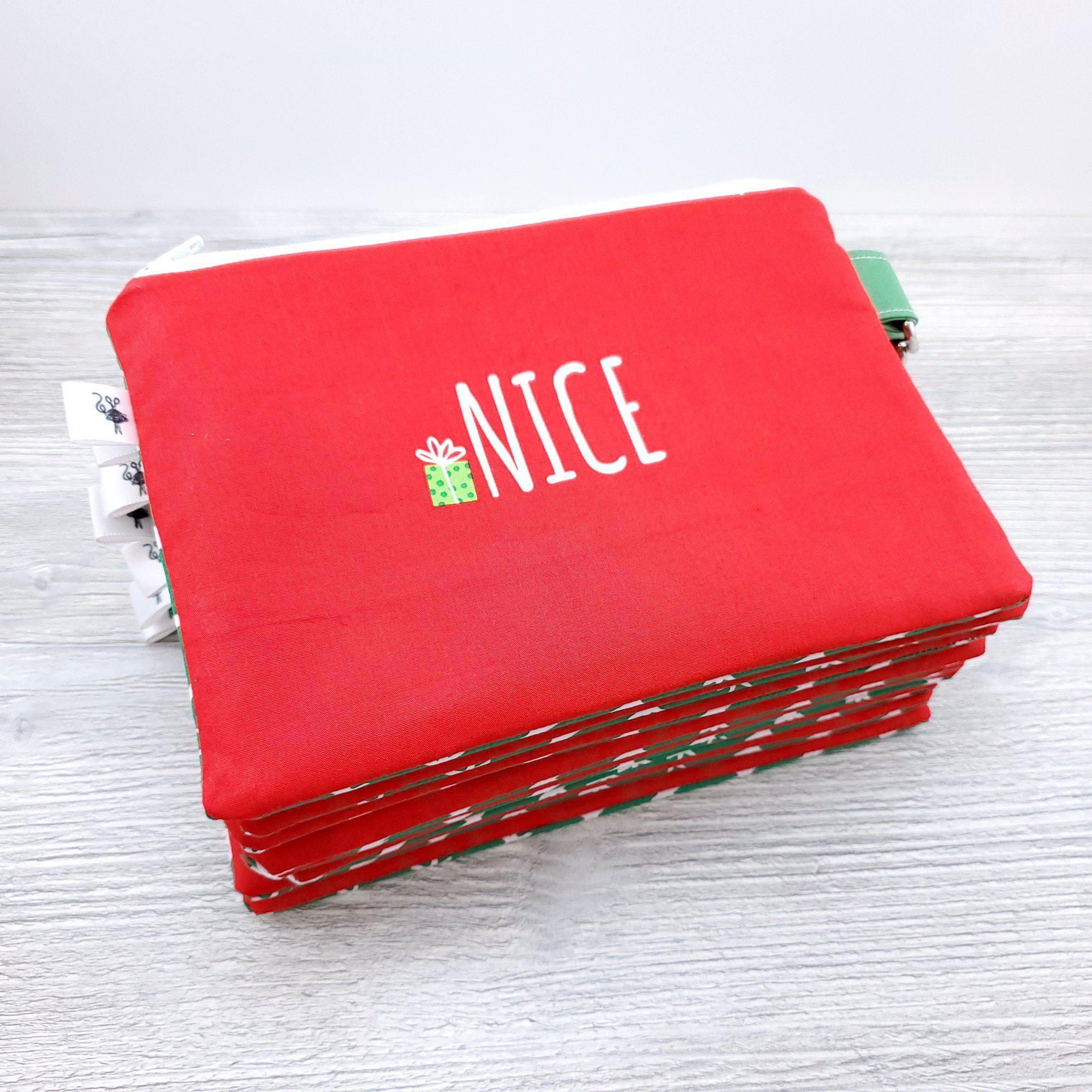 Small Zipper Pouch Christmas Naughty or Nice-The Steady Hand
