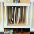Load image into Gallery viewer, Vertical Divider Insert for Kallax Cube Shelving storing paper-The Steady Hand
