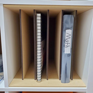Vertical Divider Insert for Kallax Cube Shelving storing binders and notebooks-The Steady Hand