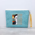Load image into Gallery viewer, Women belong in all places where decisions are being made. - RBG Medium Zipper Pouch with detachable Wristlet Strap-The Steady Hand
