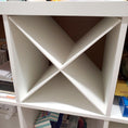 Load image into Gallery viewer, X Divider Cube Insert for Cube Storage Shelves, Unfinished or White-The Steady Hand
