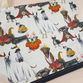 Load image into Gallery viewer, Dogs dressed up in costume halloween tote bag. 
