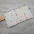 Load image into Gallery viewer, Quilted zipper pouch with handle. 
