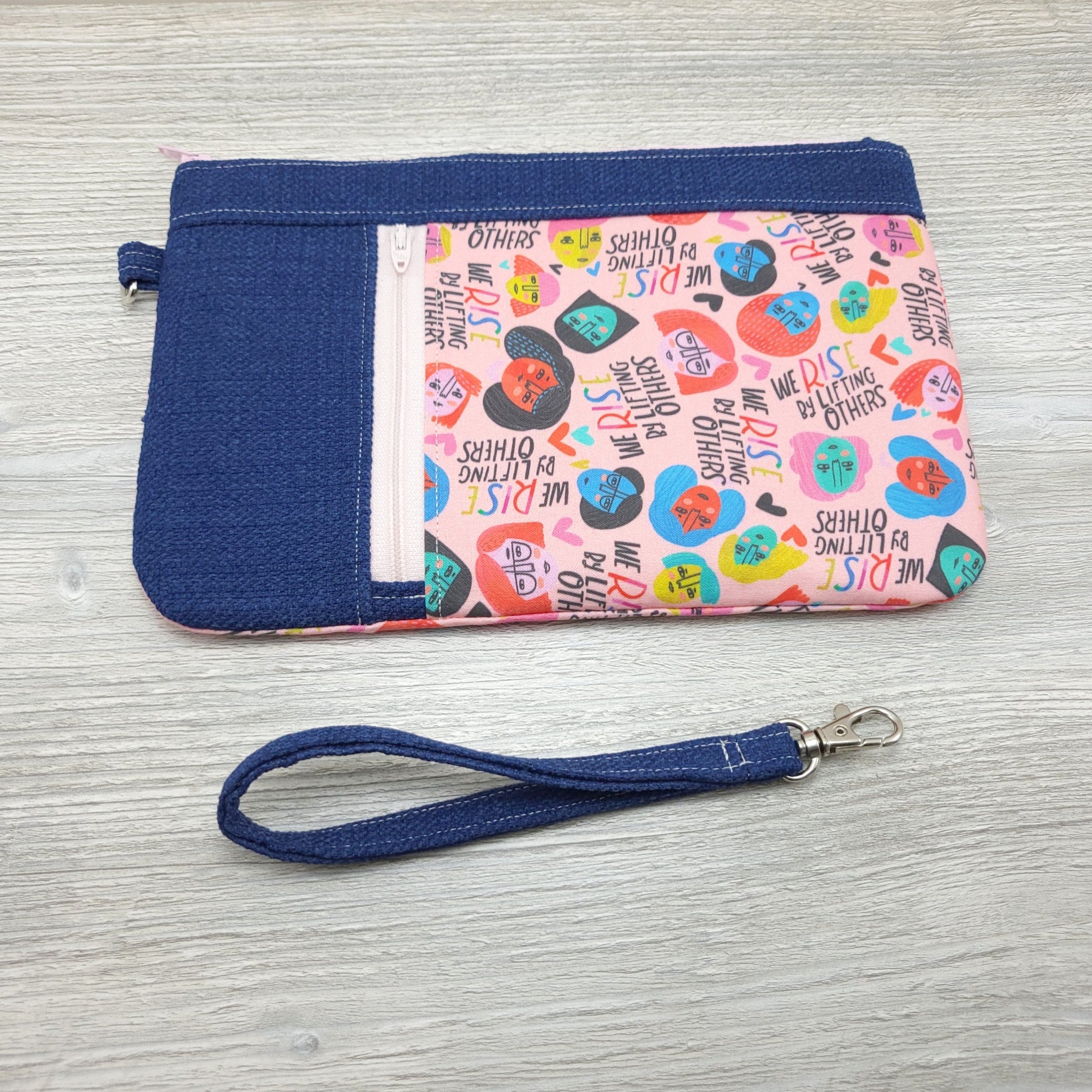 Spread love zippy clutch wallet purse.